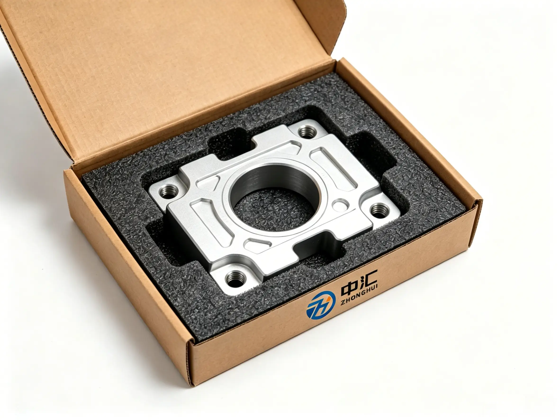 CNC-machined aluminum mounting plate