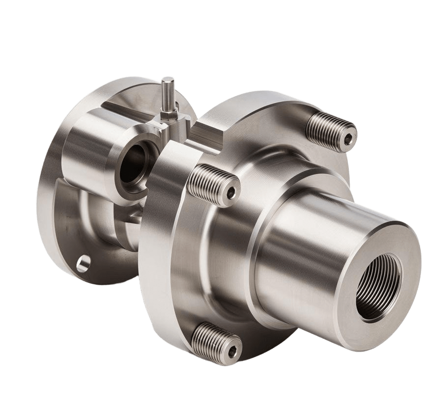 Precision CNC-machined stainless steel turning and milling components